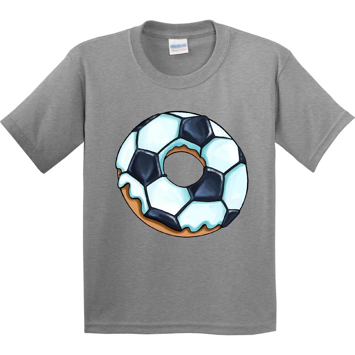 Inktastic Soccer Donut Youth T-Shirt Sports Sport Favorite Icing Treat Breakfast 110