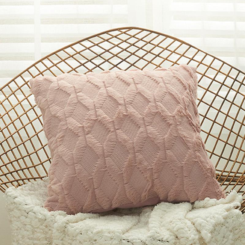 Soft Plush Pillow Cover Fluffy Cushion Cover Decorative Pillow Case Sofa Bedroom Living Room Home Decor Housse De Coussin 45x45