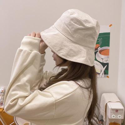Peach Basic Bucket Hat Cotton Bucket Hat