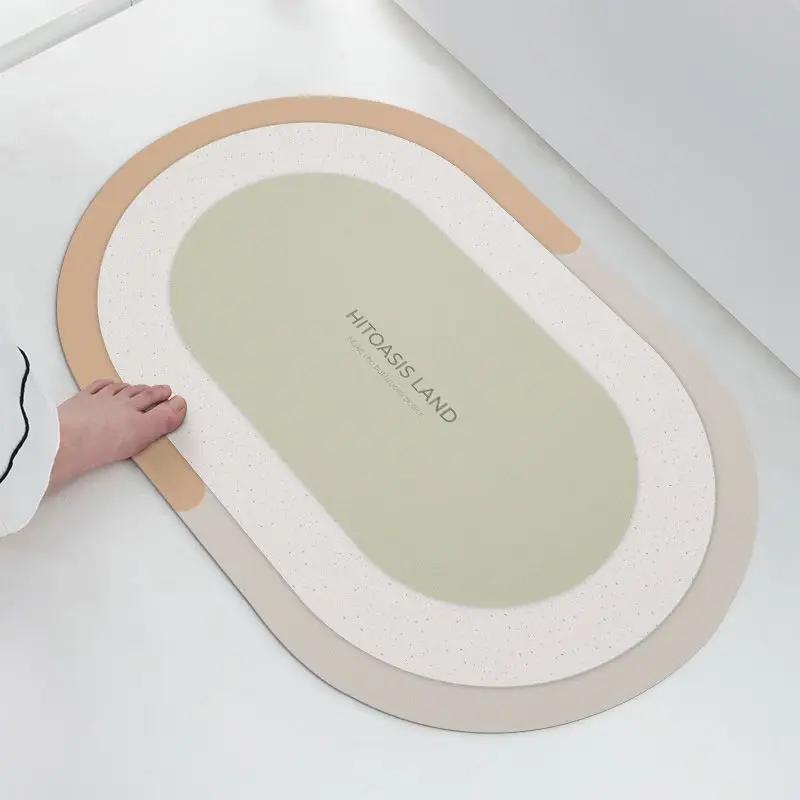 Diatom mud absorbent mat household floor mat bathroom toilet kitchen door non-slip quick drying