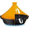 Tajine - GSW - 717434 - Ø30 cm - Fonte d'acier massive - Induction -  Couvercle céramique - Noir / Jaune