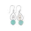 Aqua Chalcedony Gemstone 925 Sterling Silver Handmade Drop/Dangle Earrings 2.00" EE-32-14