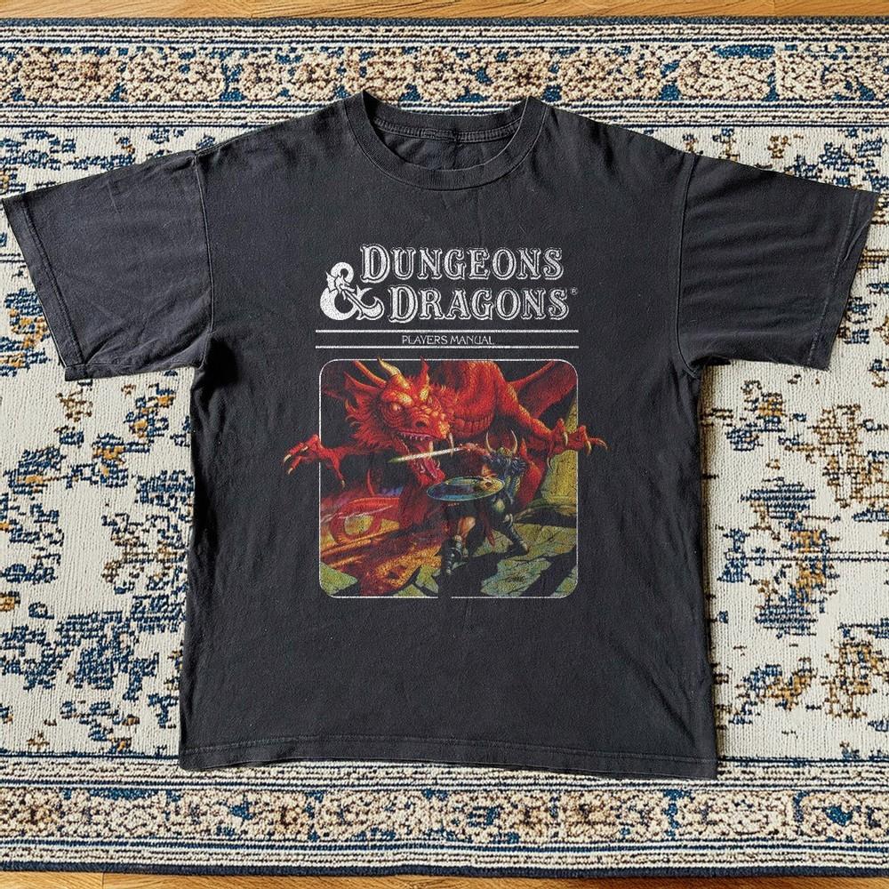 

Dungeons amp Dragons Players Manual Retro Black Unisex TShirt Size S5XL Unisex T-Shirt XXL