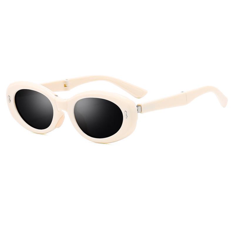 Foldable Cat Eye Sunglasses with UV Protection - Compact and Stylish for Photos and Outings Non-Polarized