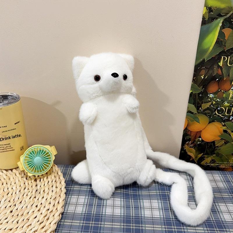 Soft Otter Plush Crossbody Bag Fluffy Portable Stationery Bag for Girls Daily Use Birthday Presents