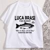 Luca Brasi Fish T Shirt Streetwear Comfortable Mens Cotton Graphic Tee Shirts Round Neck Short Sleeve Casual Tops Male Clothes
