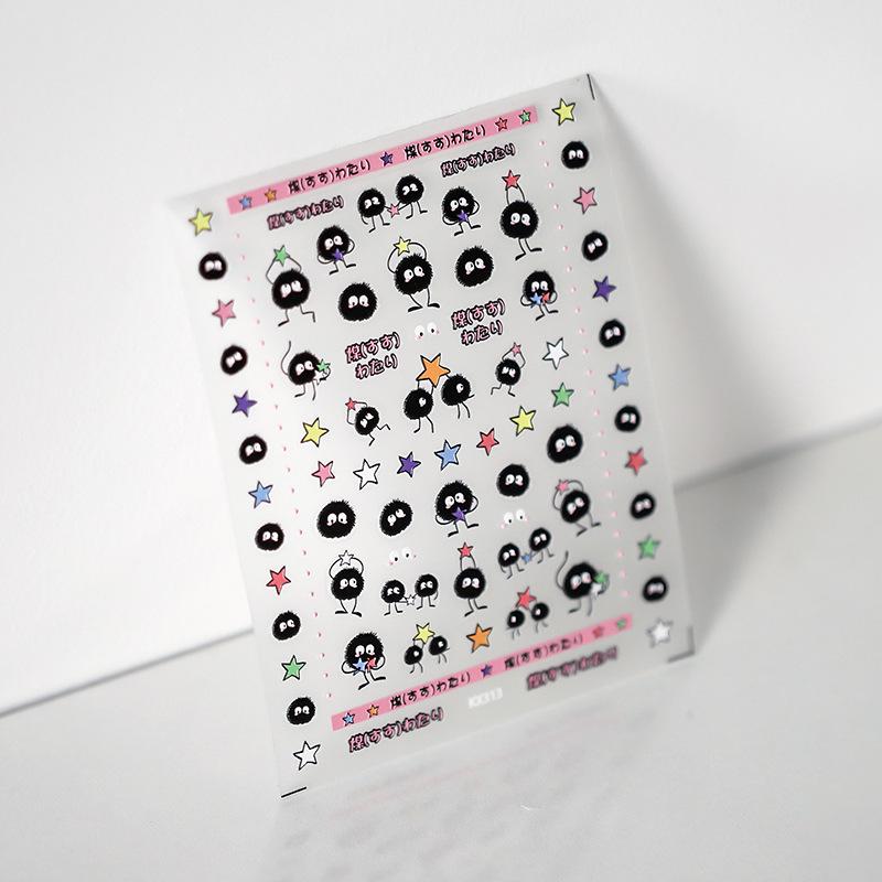 

Ферритовый Черный Уголь Выражение Прозрачные Наклейки для Нейл-арта KX313 Коллаборация