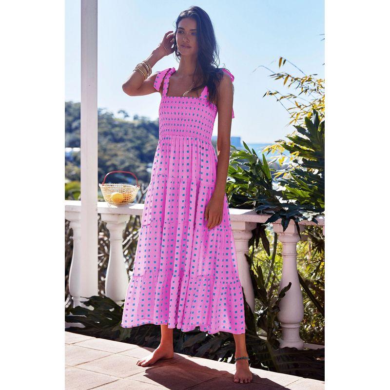Long Camisole Dress2025 European and American Summer Women New Sleeveless Print Long Sling Dress