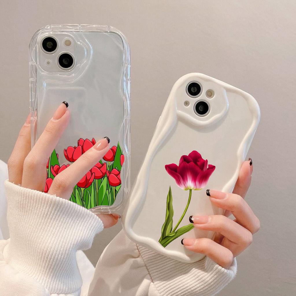 LZ16 flower Clear Soft Wave ტელეფონის ქეისები Xiaomi 11 Lite Redmi Note 13 12 8 Pro 9 12C A3 Infinix Smart 8 Tecno Protection უკანა ყდა