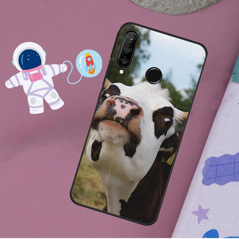 Funny Cow Face For Huawei Nova 5T 9 10 SE 7i 8i 11i 12i Y60 Y61 Y70 Y72 Y73 Y90 Y91 P20 P40 P30 Lite Case