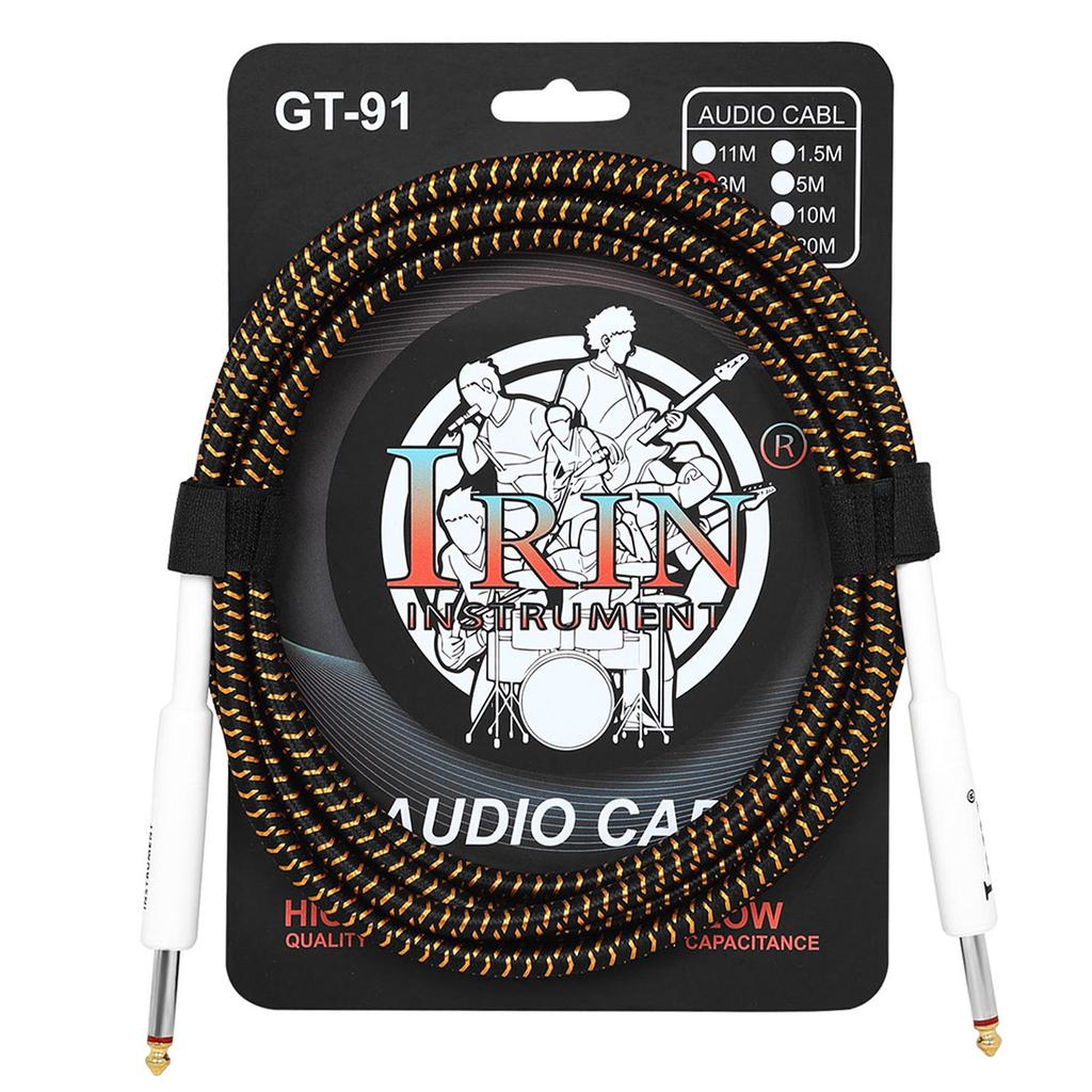 Electric Guitar Audio Cable 3 M Male To Male 6.35mm Audio Cable for Guitar Bass Denoise Dual Straight Head Connection Cable