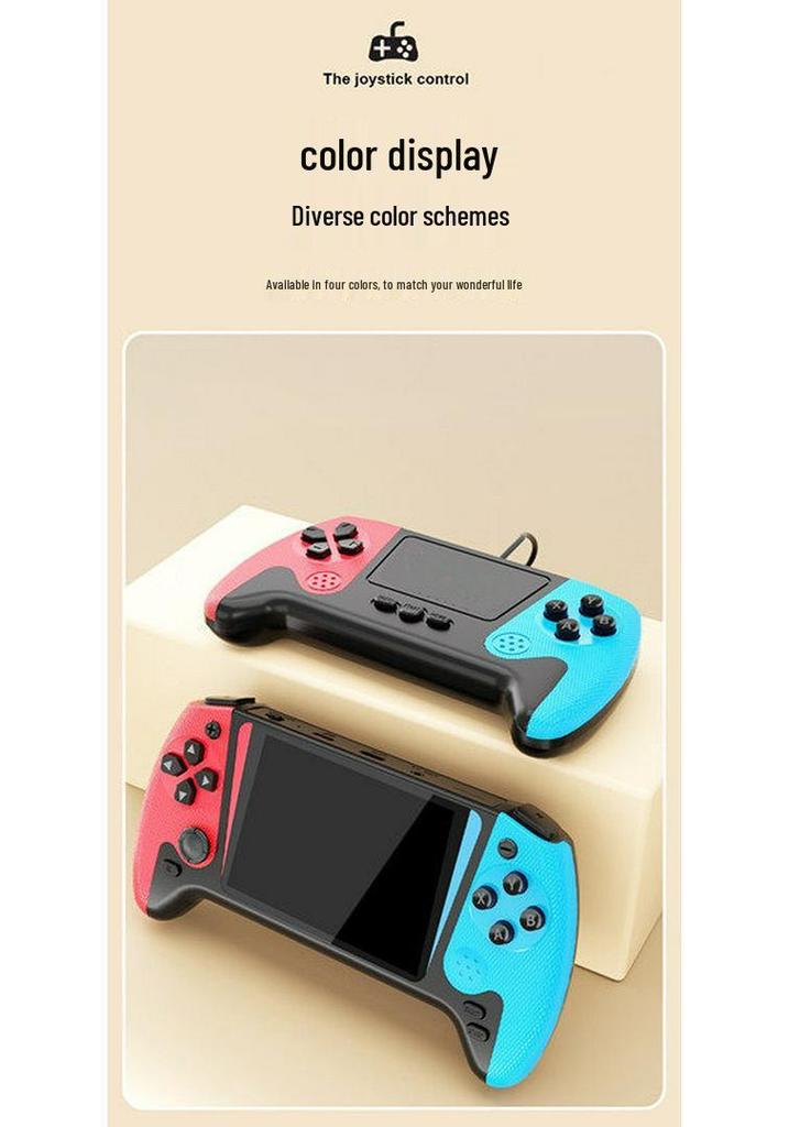 2025 Handheld Game Console with Large Screen, 500 Retro Games, Joystick, Dual Player, Rechargeable - Perfect Children's Gift
