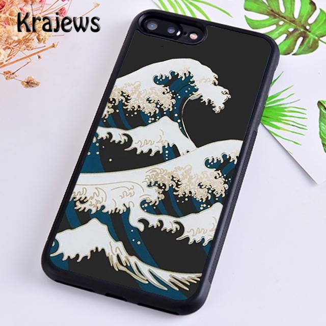 Krajews Cartoon Cute Stylish Waves Phone Case For iPhone 17 Air 16 15 14 plus 11 12 13 pro max Plus coque Shell Fundas