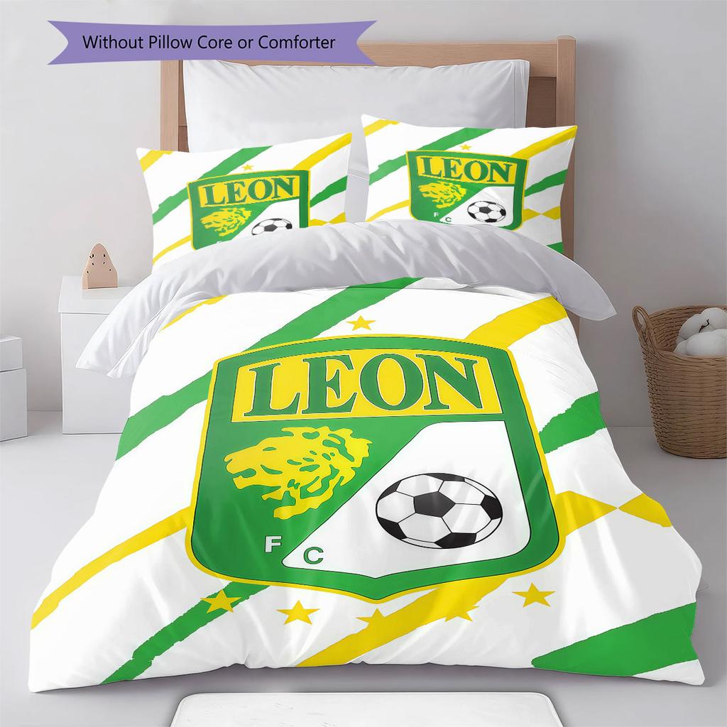 Club Leon Pattern Bedding,Quilt Set Quilt Cover Pillowcase Home Birthday Gift(1 * duvet cover + 2 * pillowcase, without core)