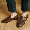 Modne Damskie Mokasyny ze Skóry Naturalnej z Frędzlami Wsuwane Płaskie Buty Loafersy Rekreacyjne Miękkie Wygodne Codzienne Buty Damskie