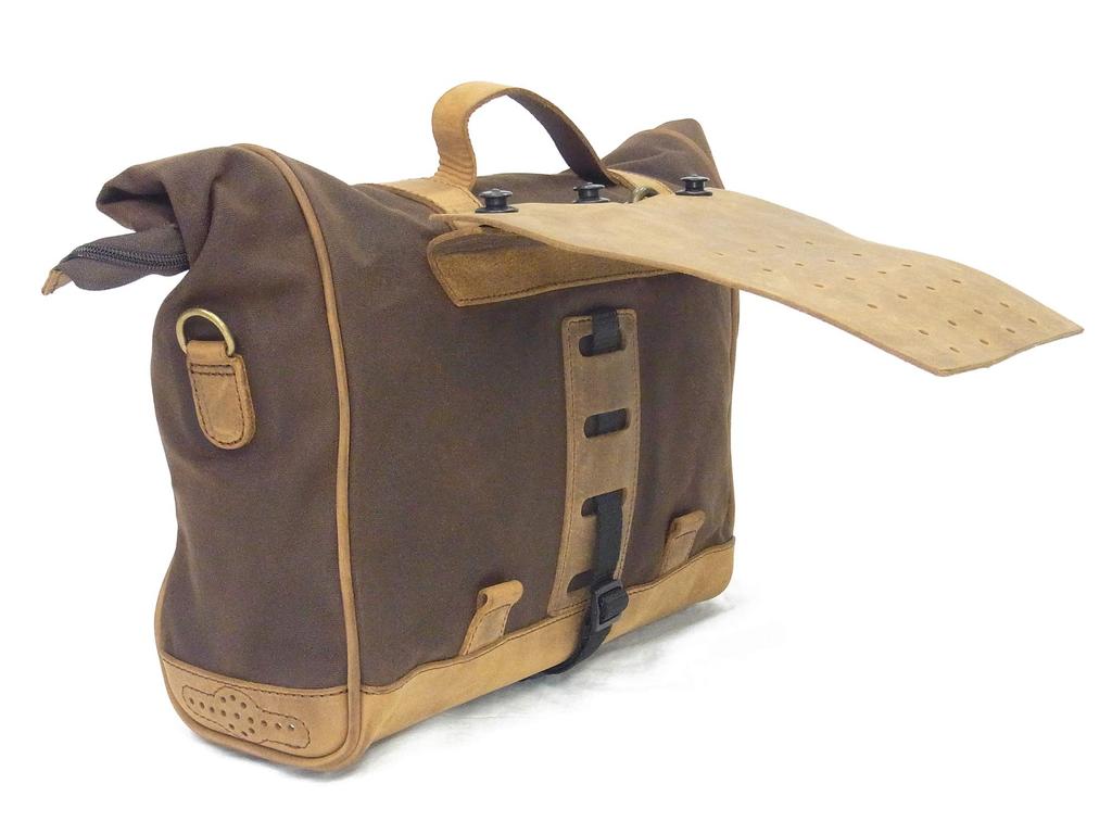 LONGRIDE Heritage Saddle Bag LOX Roll Top Brown LOX133WBRO (9.5L)