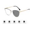 Trendige Cat-Eye-Photochrom-Myopiebrille Unisex Blaulichtfilterbrille Herren Damen Mode Stilvoll Minus-Dioptrien-Brille