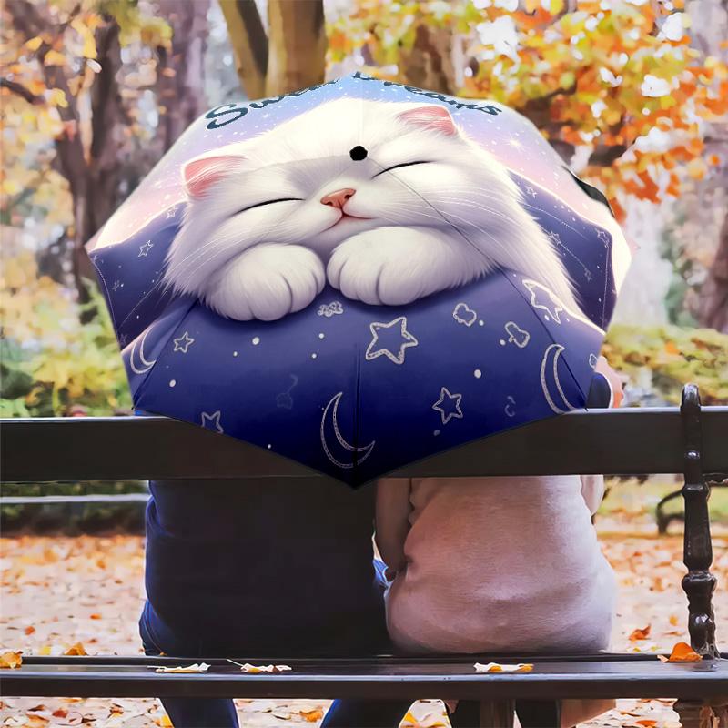 Parapluie de Pluie Motif Chat Endormi Mignon