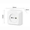 White Wall Switch Wall Surface Mount Power Socket Modern Button Light Switch