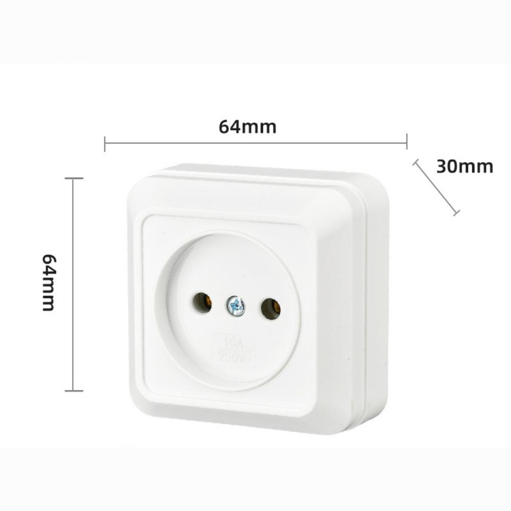 White Wall Switch Wall Surface Mount Power Socket Modern Button Light Switch