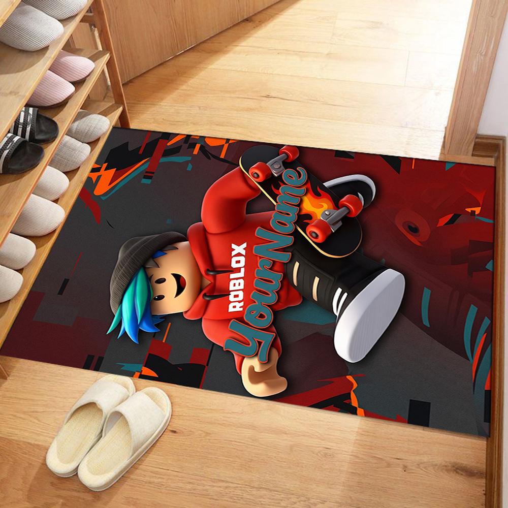 Roblox 356 Customizable Name Carpet Design for Decorate room Kitchen Study room Outdoor Anti-slip Rug Office home decor Best for Christmas