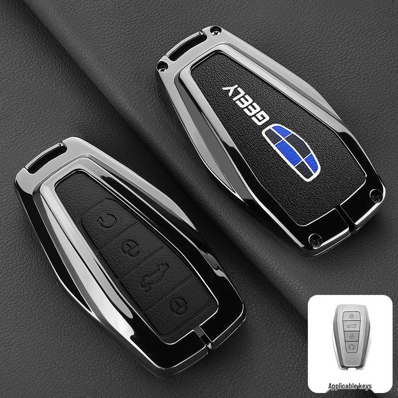 Premium Protective Key Cover for Geely Emgrand: Fits 26 Models including Xingyue L, Xingrui, Boyue L, Haoyue, Bin Yue – Men's Buckle Design