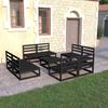 VidaXL Garden Lounge 9 Pcs Outdoor Furniture Set Patio Furniture Garden Furniture Terrace Furniture Black 3075278