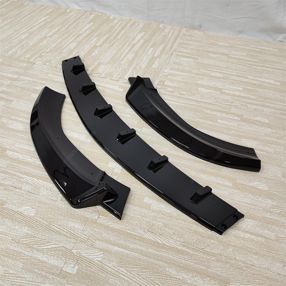 3Pcs Car Front Bumper Lip Spoiler Splitter Diffuser For Mercedes Benz E Class W213 E63 AMG 2016-2020 Bodykit Tuning Gloss Blcak