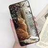 Cute Cartoon Cat Illustration For Samsung A41 A35 A34 A33 A32 A25 A24 A23 A21s A06 A05 A04 A03 Note 10 20 Ultra 5G Black Case