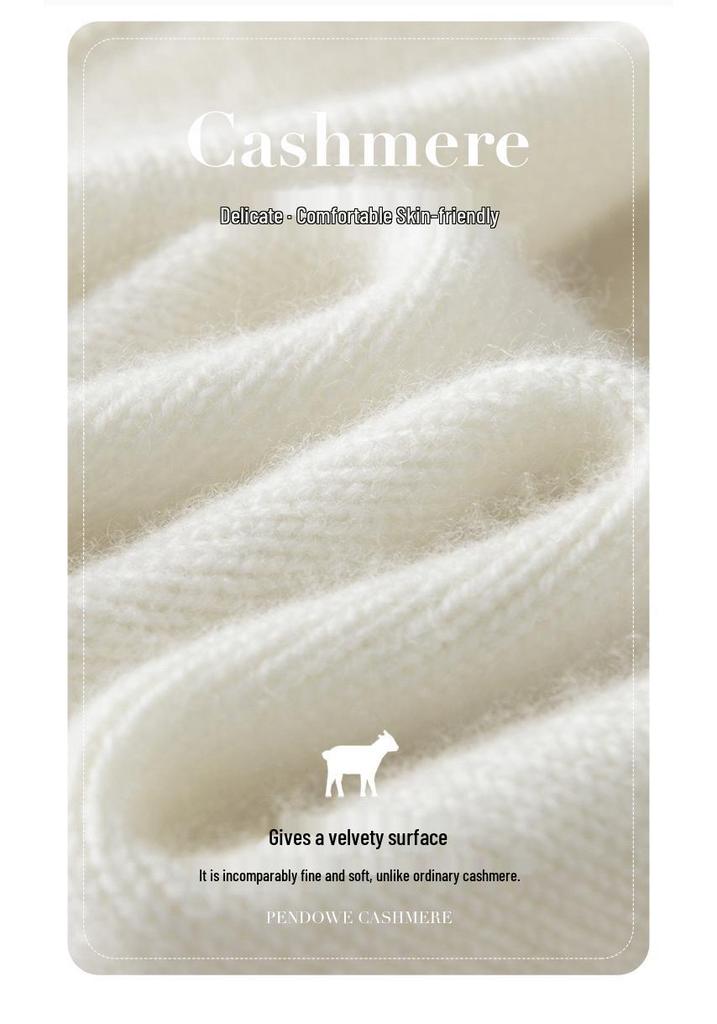 Women's Cashmere Knit Sweater - Autumn/Winter Loose Fit, Versatile Style