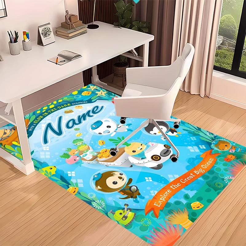Custom Personalization Octonauts Print Area Rug - Soft, Washable Non-Slip Indoor Mat,Living Room,Home&Office Decorative Rug