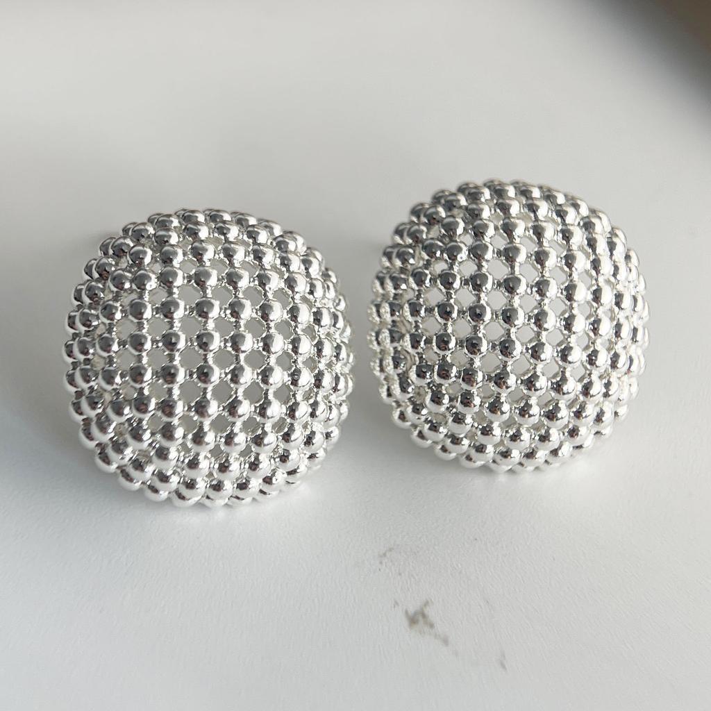 Xiaomi 925 Sterling Silver Vintage Earrings For Women Trendy Simple Round Hollow Earring Jewelry Prevent Allergy Party Accessories