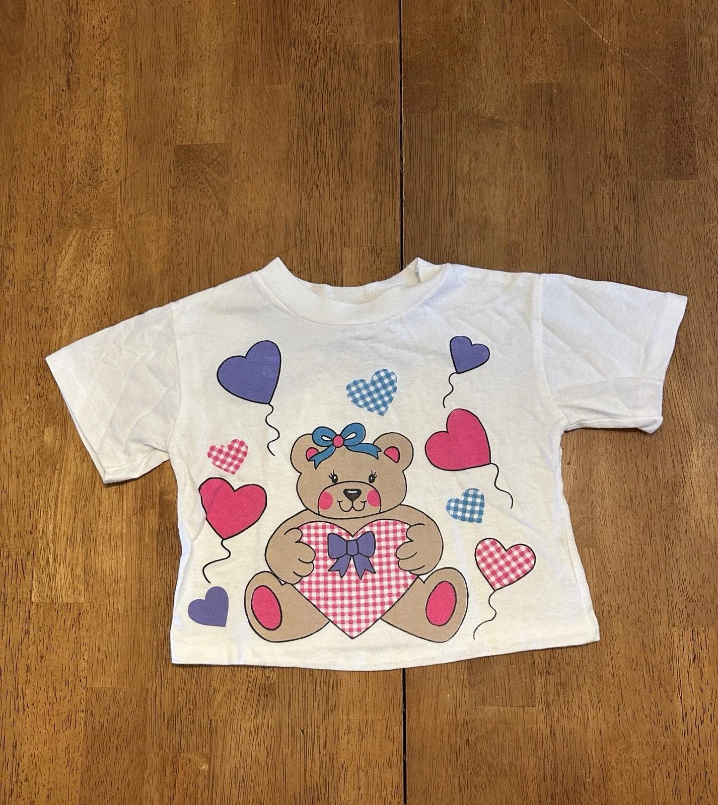 Vintage 90’s Teddy Bear Girls T Shirt Medium 5-6 Bug Off L