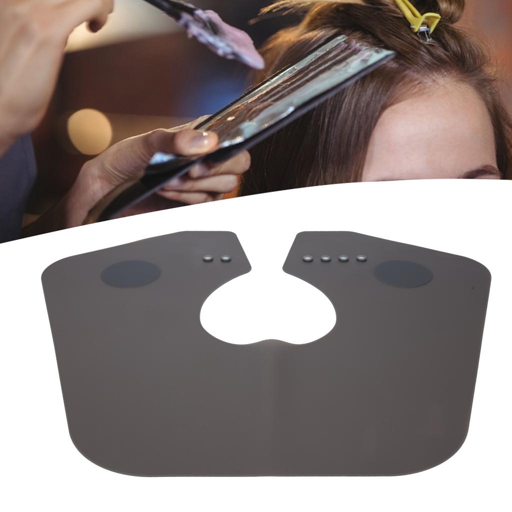 Professional Silicone Waterproof Hairdressing Shawl Barber Shop Hair Cutting Dyeing CapeBlack
