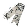 Long Ink Painting Silk Scarf Minimalist Style Ribbon Headband Retro Long Silk Scarf  Lady