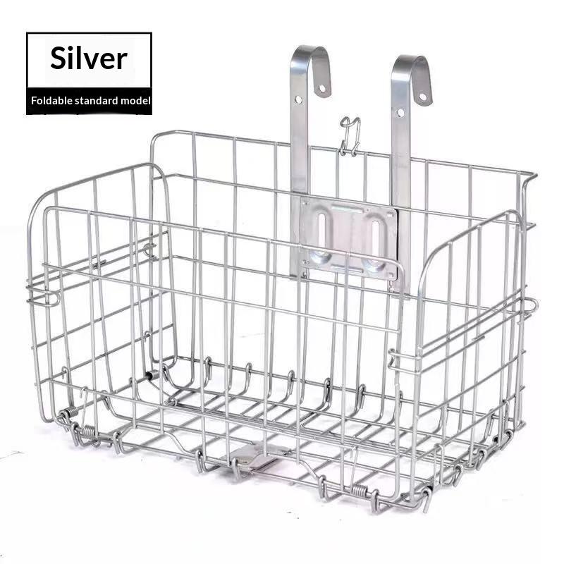 Metal Electric Scooter Rear Storage Basket Sturdy Iron Build Large Capacity Easy Mount For Commuting Grocery Shopping Daily Use