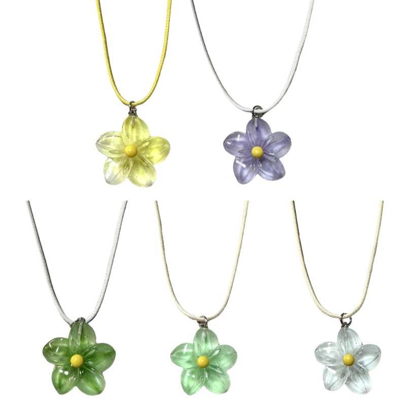 Leuchtende Eier Blumen Charm Halskette Farbwechselndes Design Künstlerischer Dopamin Schmuck Zubehör