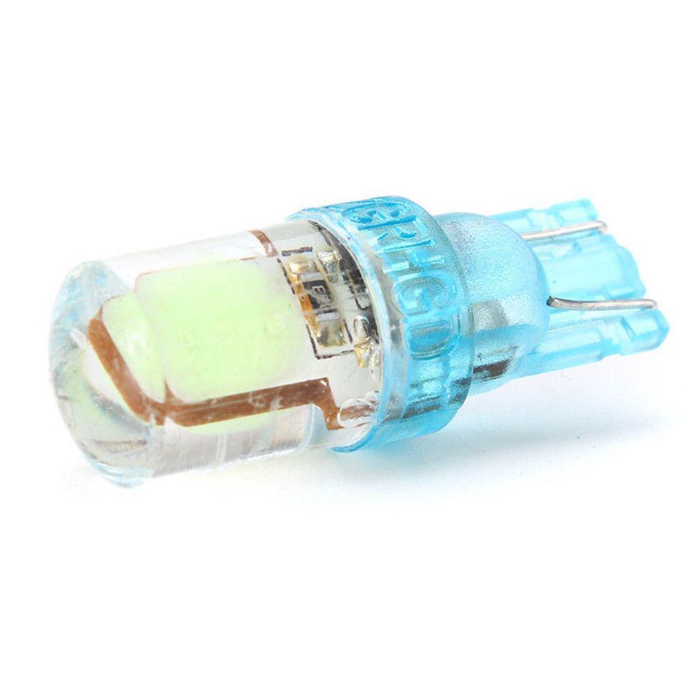 2Pcs T10 194 W5W Super Bright Auto Silica COB LED Width Bulb Ice Blue DC 12V Car License Plate Light