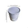 Paint Container, Coating Storage Can, Metal Round Container with Lid, DIY Tasks 10L White