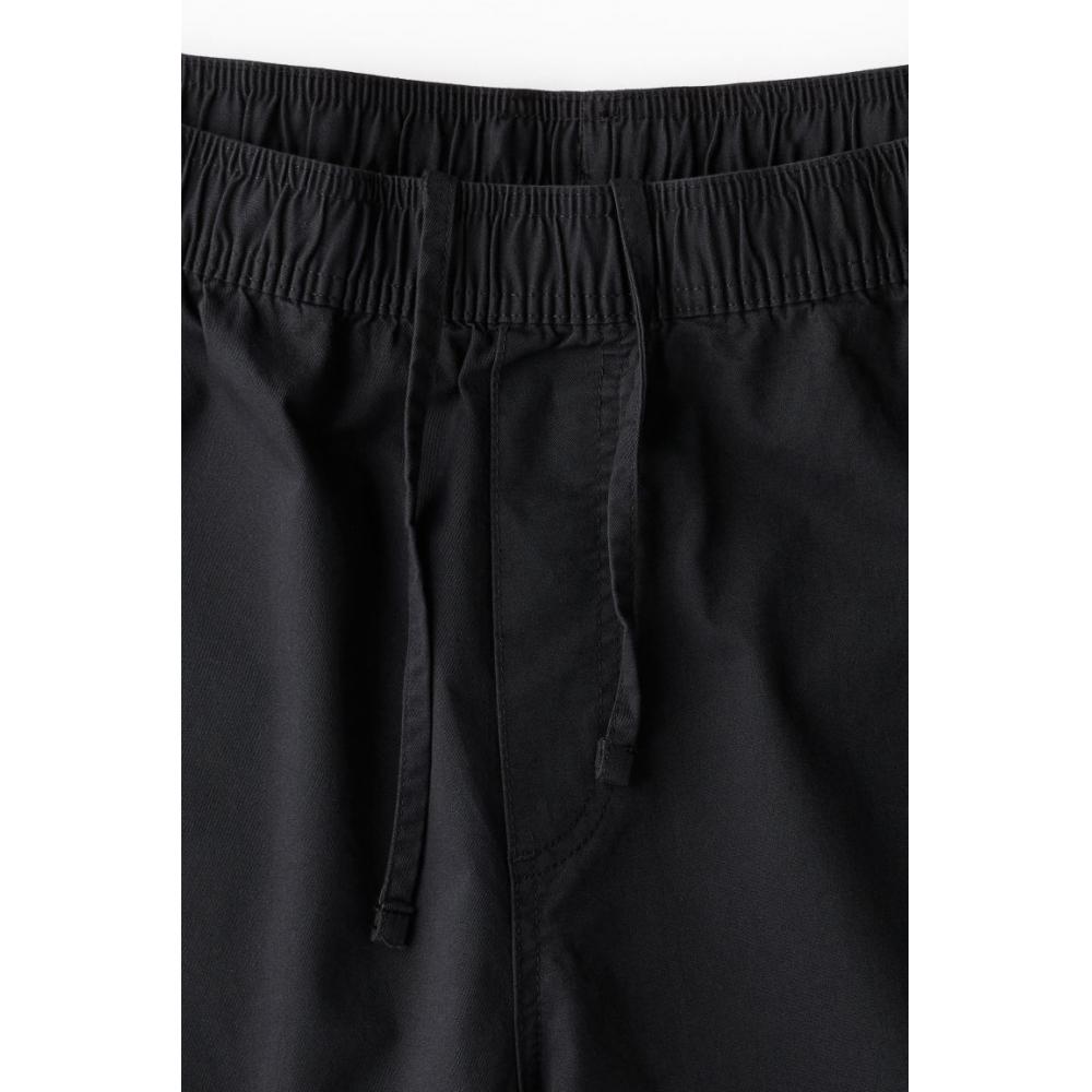 H M Loose Fit Twill Cargo sHorts Black