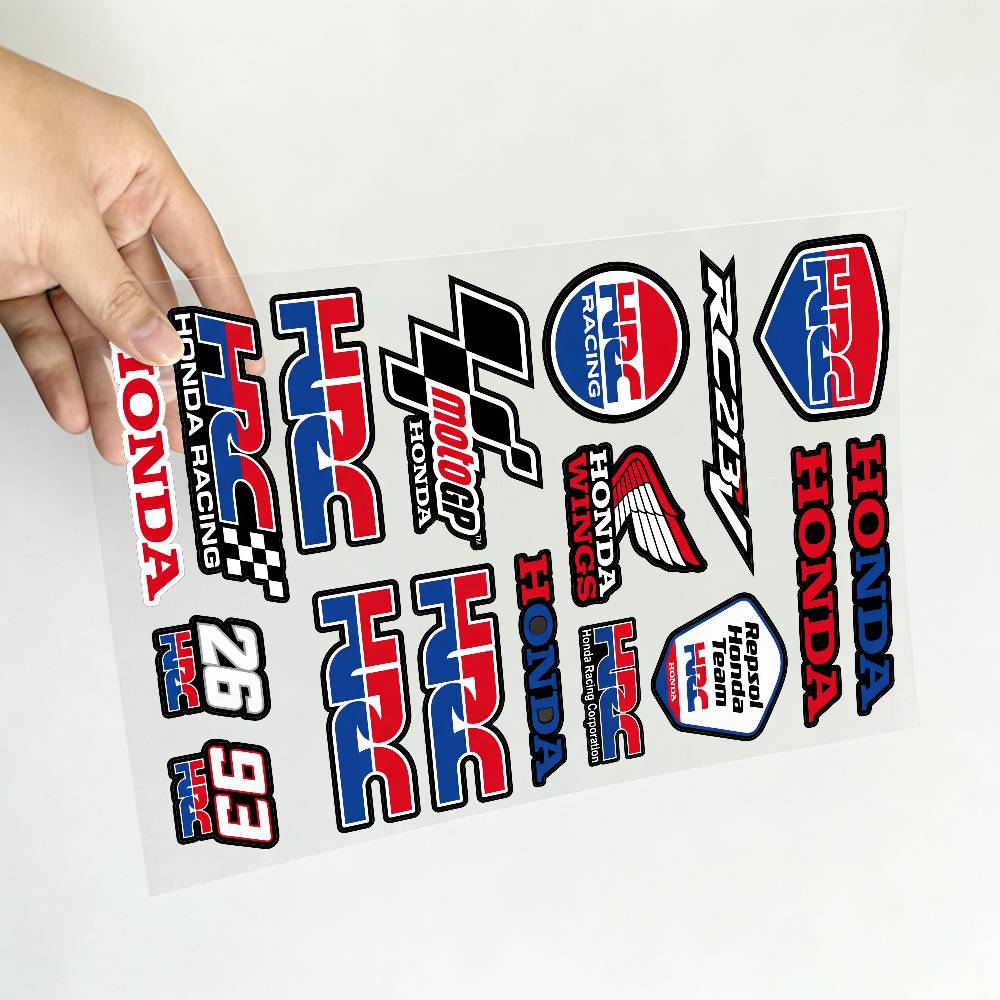 FOR HONDA HRC H WING Reflective Motorcycle Stickers Waterproof Vinyl Decals for Motorbike Helmet Fuel Tank Bike XL0