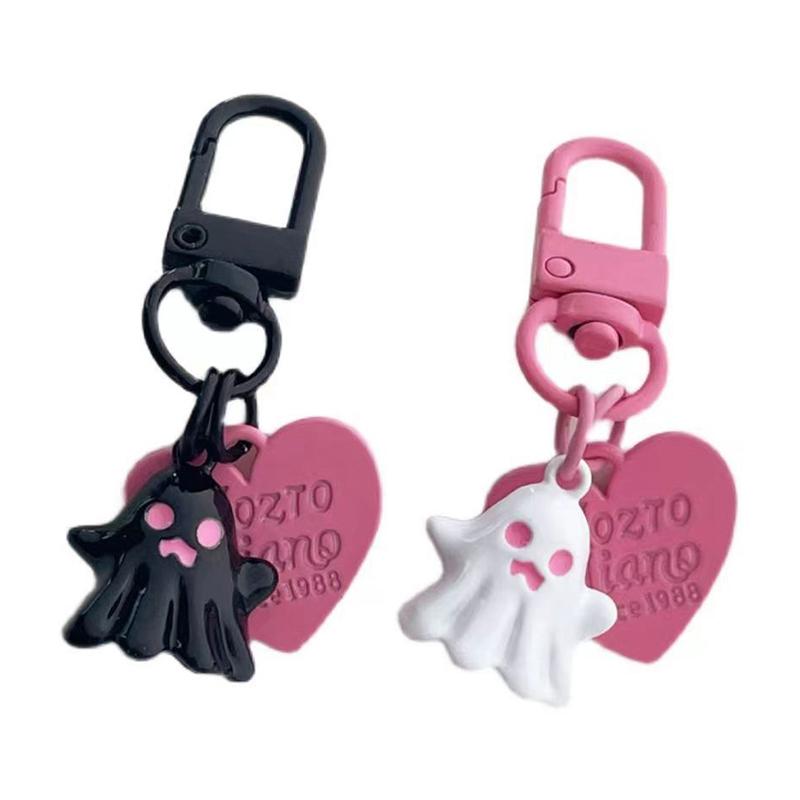 Halloween Keychain Funny Ghost Pendant Key Ring For Women Men Earphone Cover Bag Party Gifts Jewelry