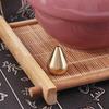 Portable Brass Incense Holder for Home Office Teahouse Water Drop Shape Temples Buddhism Sandalwood Coil Base Incense Base