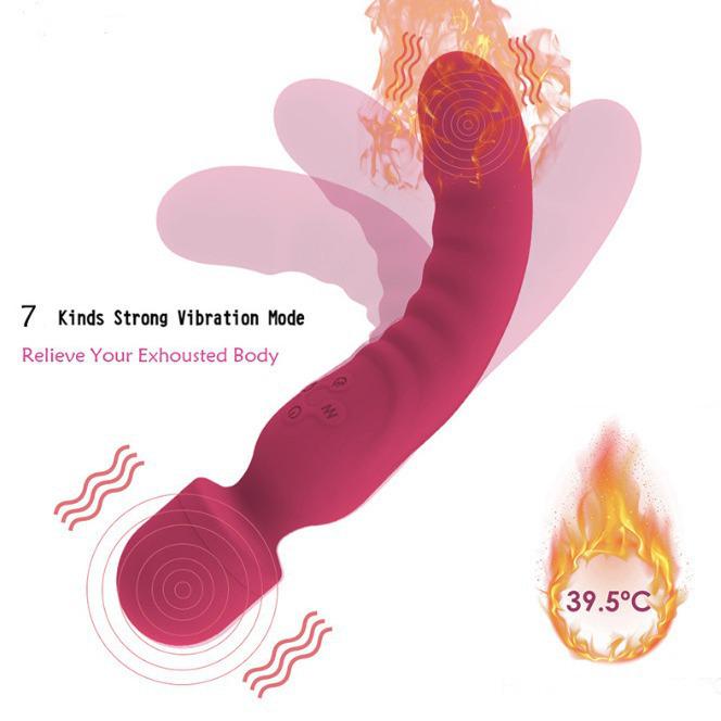 Multi-Frequency Heated Vibration Rod with Dual Motors for Women