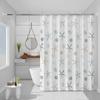 Shower Curtain Starfish Printed Waterproof Bathroom Curtain Simple Modern Style 200cm with Hooks Water Resistant PEVA Fabric