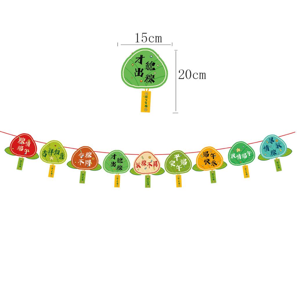 Dragon Boat Festival Paper Flag Supermarket Shopping Mall Atmosphere Layout Hanging Flags Pennant Banners