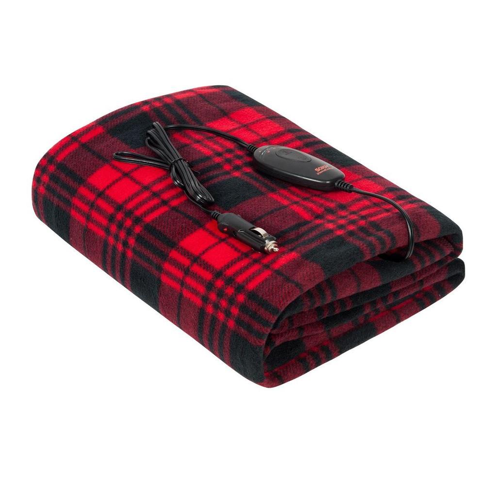 Car Heated Blanket 12V Fashion Plaid, High/Low Settings, Electric Blanket 