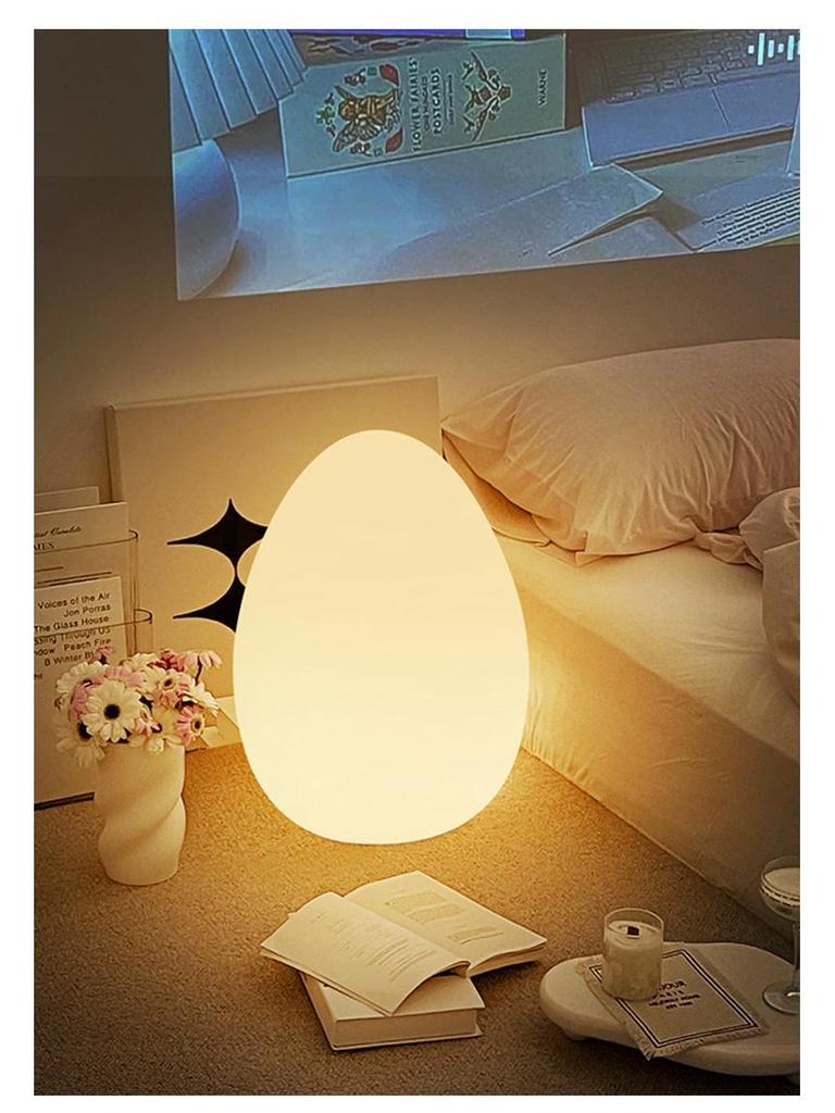 Nordic Egg-Shaped Table & Floor Lamp: Luxury Smart Lighting for Bedroom and Living Room