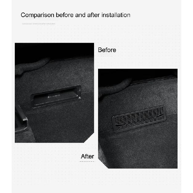 For Tesla Model Y Juniper Under Seat Air Outlet Protective Cover Anti-clogging ABS Rear Center Air Outlet Covers Plug in tall