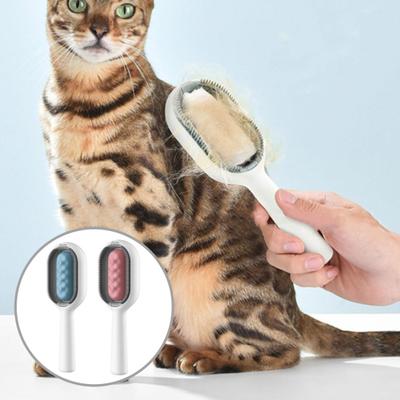 Wasserbürste für Haustiere, Katzen-Nassreinigungsbürste, Fellpflegebürste mit Wassertank, Silikonborsten, Tierhaarentfernung, Badebürste für Katzen und Hunde